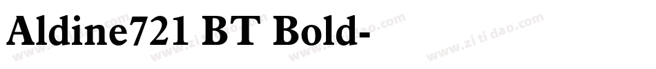 Aldine721 BT Bold字体转换